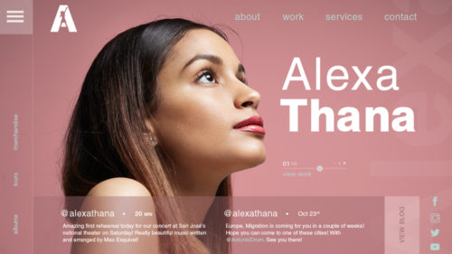 Alexa Thana Landing Page