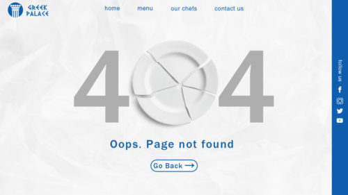 Greek Restaurant 404 Page