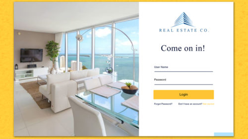 Real Estate Sign Up Page